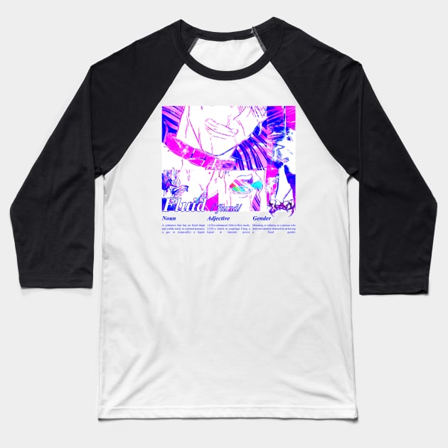 GENDERFLUID (Manga panels) (Light) Baseball T-Shirt by LANX